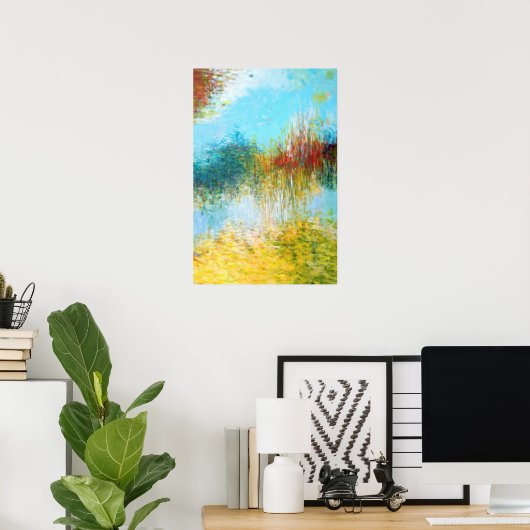 16x24 Triptych Deel 2 Abstracte schilderkunst afdr Poster (Thuiskantoor)