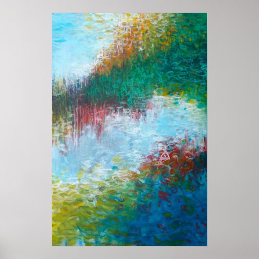 16x24 Triptych Deel 3 Abstracte schilderkunst afdr Poster (Voorkant)