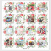 16x WEDDING PHOTO Journal Planner Red Roses Sticker (Vel)