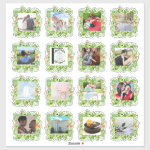 16x WEDDING PHOTO Journal Planner Tropische blader Sticker