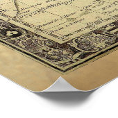 1700 AD OUD Poster WERELDKAART (Hoek)