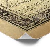 1700 AD OUDE WERELDKAART Art Poster (Hoek)