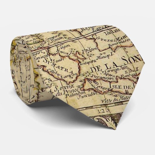 1700 AD OUDE WERELDKAART Stropdas Collectie (Opgerold)