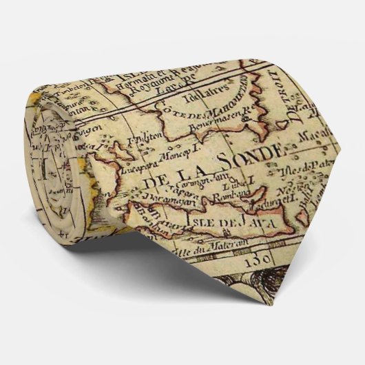 1700 AD OUDE WERELDKAART Stropdas Collectie (Opgerold)