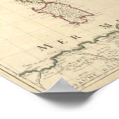 1700 Kaart van Italië Poster (Hoek)