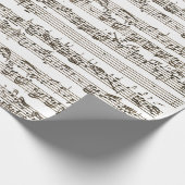 1700 Muziek Vermogenssamenstelling Handgeschreven Cadeaupapier (Hoek)