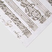 1700 Muziek Vermogenssamenstelling Handgeschreven  Tissuepapier (Detail)