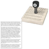 1700 tekens! Jouw tekst Custom Rubber Stamp Rubberstempel (Gestempeld)