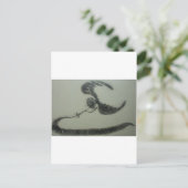 1700s Angel of Death American Grave Rubbing Design Briefkaart (Staand voorkant)