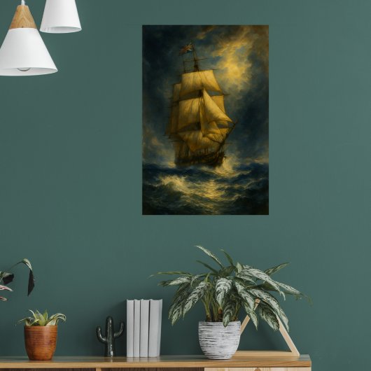 1700s British Navy Ship | Historic Maritime  Poster (Woonkamer 1)