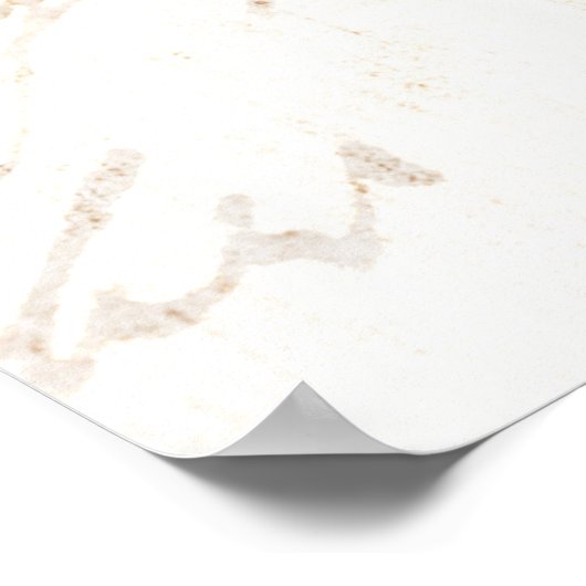 1700s  Engels Script Ivory Parchment Paper Poster (Hoek)