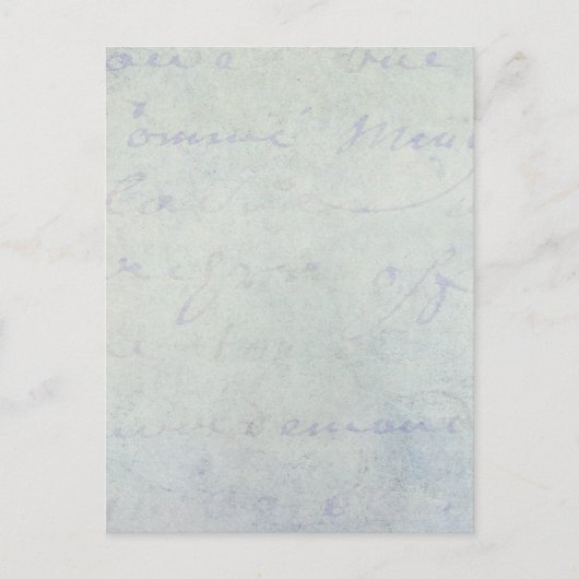 1700s Frans blauw Manuscript Grunge Parchment Briefkaart (Voorkant)