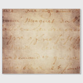 1700s Frans Geëvenaard Manuscript Parchment Cadeaupapier (Vlak)