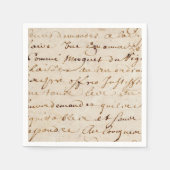 1700s  Frans Script Grunge Parchment Paper Servet (Voorkant)
