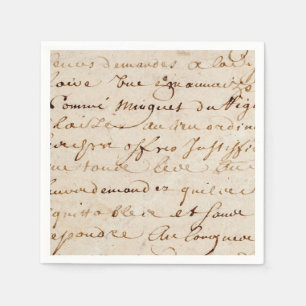 1700s  Frans Script Grunge Parchment Paper Servet