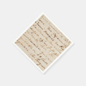 1700s  Frans Script Grunge Parchment Paper Servet (Hoek)