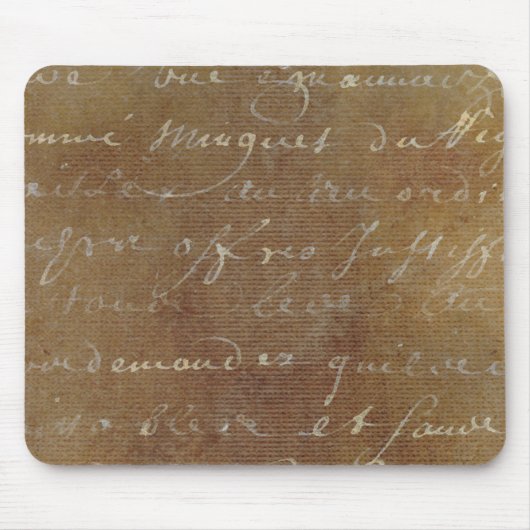 1700s  Frans Script Tan Parchment Paper Muismat (Voorkant)