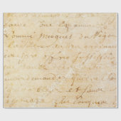 1700s  Franse Antiek achtergrond van het Manuscrip Cadeaupapier (Vlak)