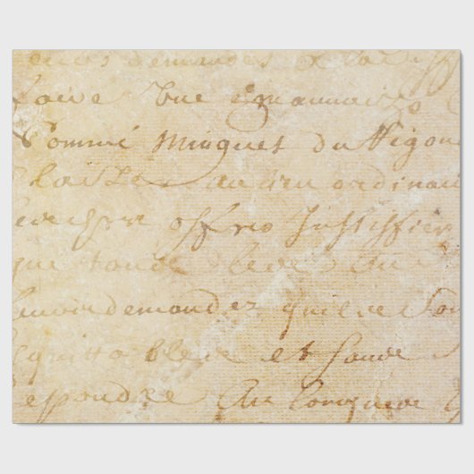 1700s  Franse Antiek achtergrond van het Manuscrip Cadeaupapier (Vlak)