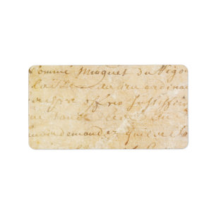 1700s  Franse Antiek achtergrond van het Manuscrip Etiket