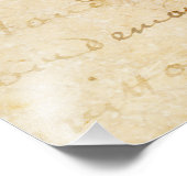 1700s  Franse Antiek achtergrond van het Manuscrip Foto Afdruk (Hoek)