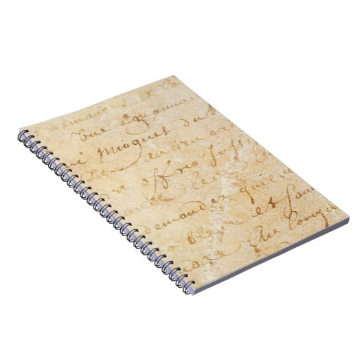 1700s Franse Antiek achtergrond van het Manuscrip Notitieboek (Rechterzijde)