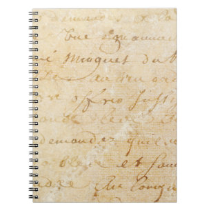 1700s Franse Antiek achtergrond van het Manuscrip Notitieboek