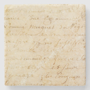 1700s  Franse Antiek achtergrond van het Manuscrip Stenen Onderzetter