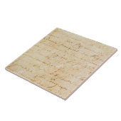 1700s  Franse Antiek achtergrond van het Manuscrip Tegeltje (Zijkant)