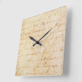 1700s  Franse Antiek achtergrond van het Manuscrip Vierkante Klok (Hoek)