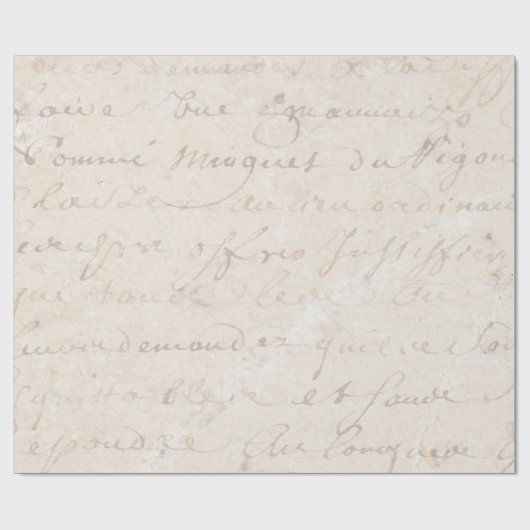 1700s Franstalig verouderingspapier voor Retro Sc Cadeaupapier (Vlak)