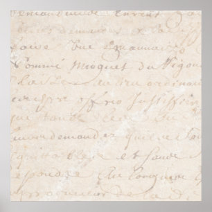 1700s  Franstalig verouderingspapier voor Retro Sc Poster