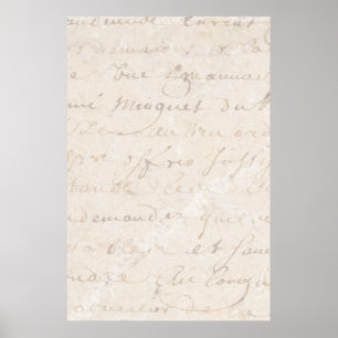 1700s Franstalig verouderingspapier voor Retro Sc Poster