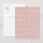  1700s koloniaal roze tekstperkament briefkaart (Voorkant / Achterkant)