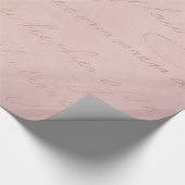  1700s koloniaal roze tekstperkament cadeaupapier (Hoek)