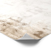  1700s Tan bruin verrijkingspapier blanco Poster (Hoek)