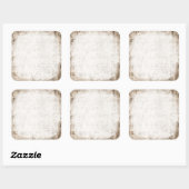  1700s Tan bruin verrijkingspapier blanco Vierkante Sticker (Vel)