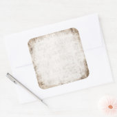  1700s Tan bruin verrijkingspapier blanco Vierkante Sticker (Envelop)