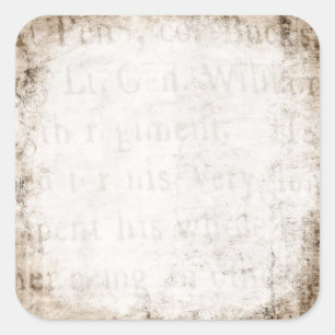  1700s Tan bruin verrijkingspapier blanco Vierkante Sticker