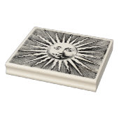 1700s Zon met gezicht Rubberstempel (Stempel)