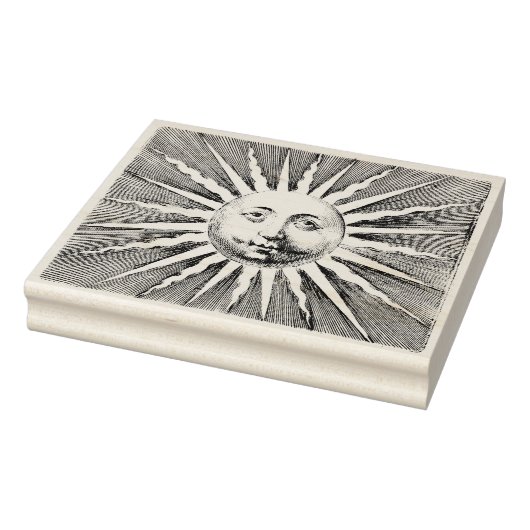 1700s Zon met gezicht Rubberstempel (Stempel)