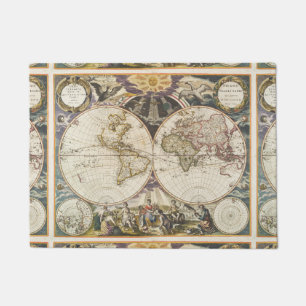 1702 Een nieuwe wereldkaart Deurmat