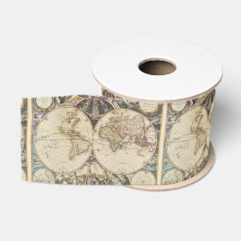 1702 Een nieuwe wereldkaart Grosgrain Lint
