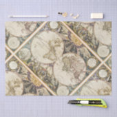 1702 Een nieuwe wereldkaart Tissuepapier (Craft)