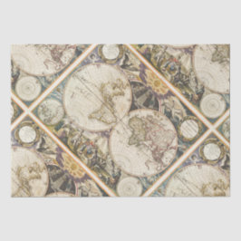 1702 Een nieuwe wereldkaart Tissuepapier