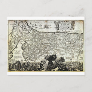 1702 Visscher Stoopendaal Map of Israel Palestine Briefkaart