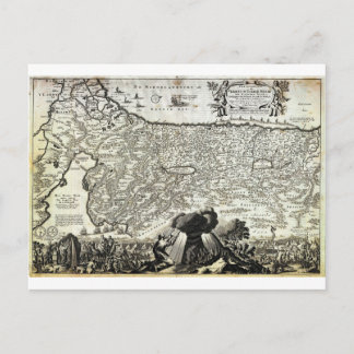 1702 Visscher Stoopendaal Map of Israel Palestine Briefkaart
