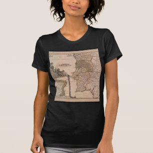 1704 Kaart van Portugal en Brazilië T-shirt