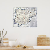 1705-1739 Spanje en Portugal Poster (Keuken)
