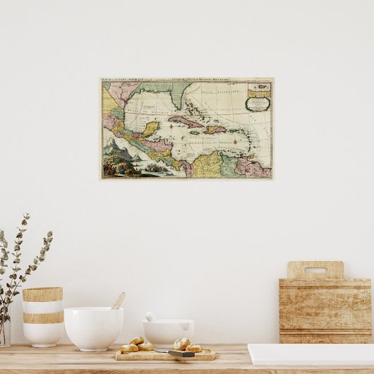 1705 Golf van Mexico Poster (Keuken)